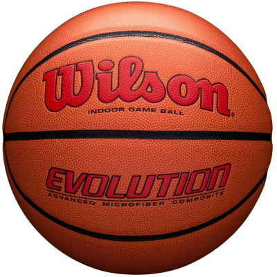 Мяч баскетбольный игровой Wilson EVOLUTION 295 GAME BALL (Оригинал с гарантией) красный