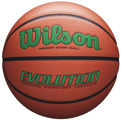 Мяч баскетбольный игровой Wilson EVOLUTION 295 GAME BALL (Оригинал с гарантией) зеленый