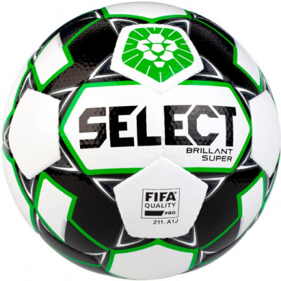 Футбольный мяч SELECT Brillant Super ПФЛ FIFA (Оригинал с голограммой) Зеленый